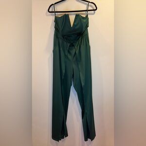 Emerald Green Satin Jumpsuit